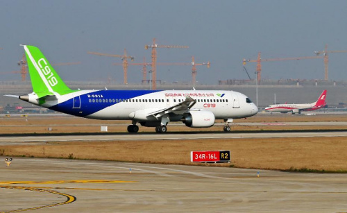 C919整體外觀。圖片來(lái)源：新華網(wǎng)